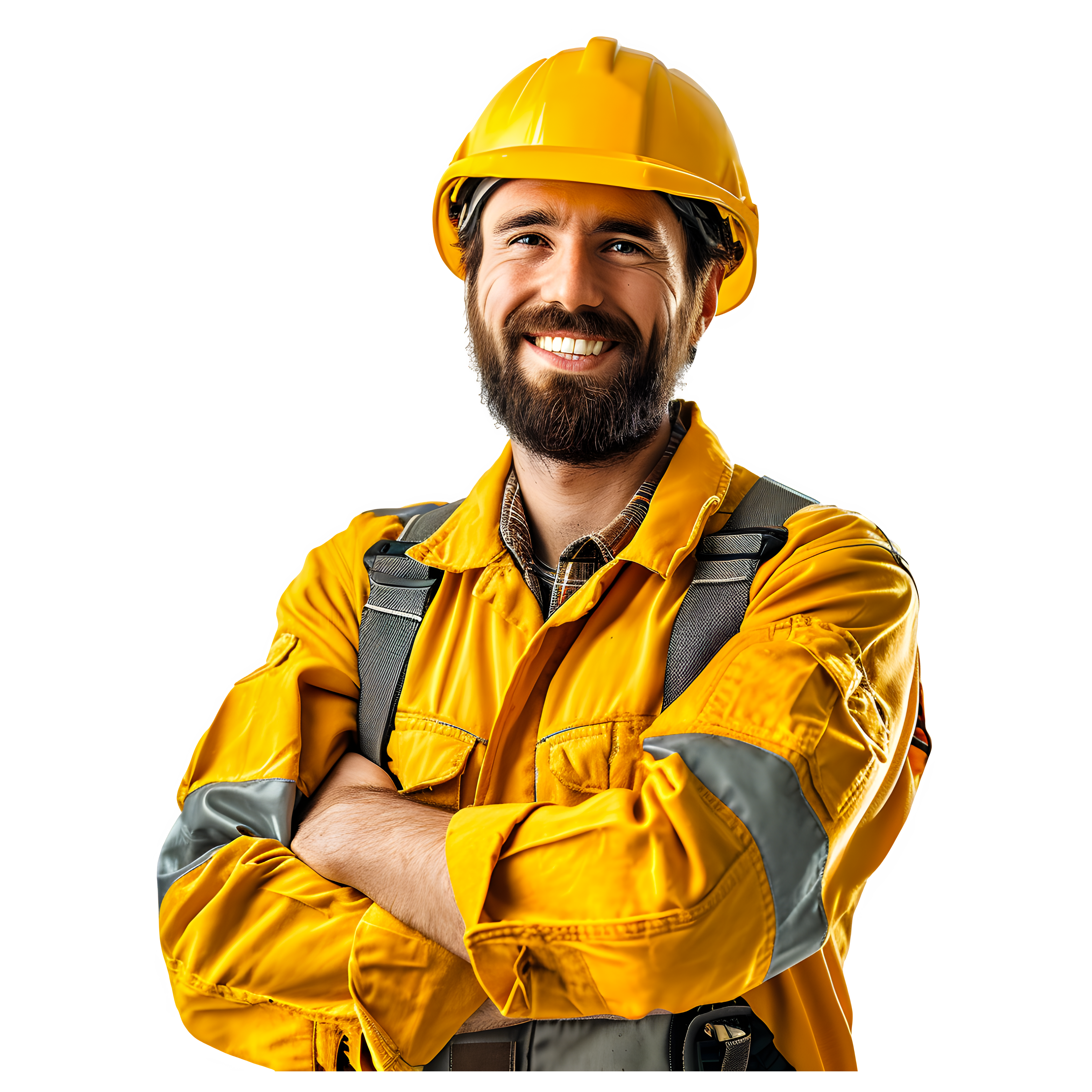 vecteezy_ai generated confident construction worker with crossed arms_36555593